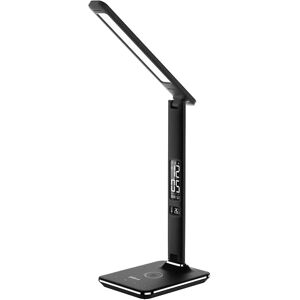 Groov-e Ares Desk LED Lamp - Black - Wireless Charging & Clock Groov-e Ares Desk LED Lamp - Black - Wireless Charging & Clock