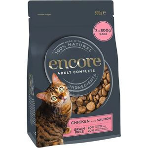 Nourriture pour chats sans céréales au poulet et saumon - Encore - Publicité Nourriture pour chats sans céréales au poulet et saumon - Encore - Publicité
