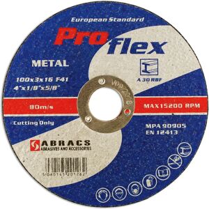 Abracs Flat Cutting Discs - 100mm, 3mm, Steel - Cutting Discs Abracs Flat Cutting Discs - 100mm, 3mm, Steel - Cutting Discs