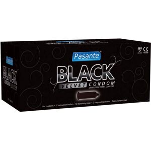 Pasante Black Velvet Condoms - 144 Large Latex, Reservoir, Smooth Pasante Black Velvet Condoms - 144 Large Latex, Reservoir, Smooth