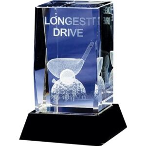 Longridge Longest Drive Crystal Trophy - 95mm Longridge Longest Drive Crystal Trophy - 95mm