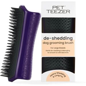 PET TEEZER Dog Fur Rake and Brush - Purple, Gray PET TEEZER Dog Fur Rake and Brush - Purple, Gray
