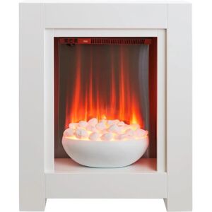 Adam Monet Fireplace Suite - White - 23 Inch - Modern Adam Monet Fireplace Suite - White - 23 Inch - Modern