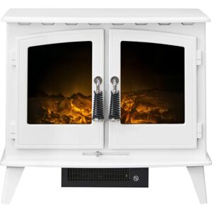 Adam White Electric Fireplace with Log Effect - 18188 Adam White Electric Fireplace with Log Effect - 18188