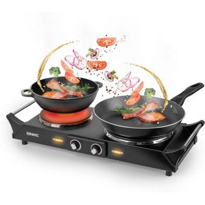 Duronic Hot Plate HP2BK - Table-Top Cooking - 2500W - Black Steel - Double Hob Duronic Hot Plate HP2BK - Table-Top Cooking - 2500W - Black Steel - Double Hob