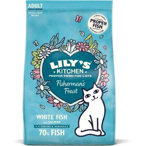 Lily's Kitchen - Fisherman's Feast - Saumon - Nourriture sèche pour chats - Publicité Lily's Kitchen - Fisherman's Feast - Saumon - Nourriture sèche pour chats - Publicité