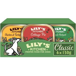 Lily's Kitchen Classic Dinner Multipack Wet Dog Food - 6 x 150g Lily's Kitchen Classic Dinner Multipack Wet Dog Food - 6 x 150g