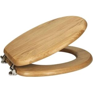 Ceramica Oak Wooden Bathroom Toilet Seat - Bottom Fixing & Fixings Included Ceramica Oak Wooden Bathroom Toilet Seat - Bottom Fixing & Fixings Included