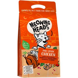 Meowing Heads Paw Lickin Chicken Natural Cat Food - 1.5kg Meowing Heads Paw Lickin Chicken Natural Cat Food - 1.5kg