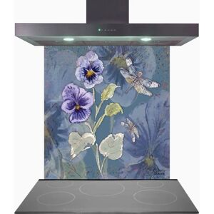 WRT Ltd - Powder Bloom Pansies - Glass Splashback WRT Ltd - Powder Bloom Pansies - Glass Splashback