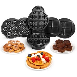 VonShef - 3-in-1 Waffle Maker - Removable Plates - Matte Black - Waffle Maker VonShef - 3-in-1 Waffle Maker - Removable Plates - Matte Black - Waffle Maker