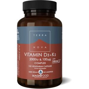 Terranova Vitamin D3 2000IU K2 100ug - Bone & Immune Support Terranova Vitamin D3 2000IU K2 100ug - Bone & Immune Support