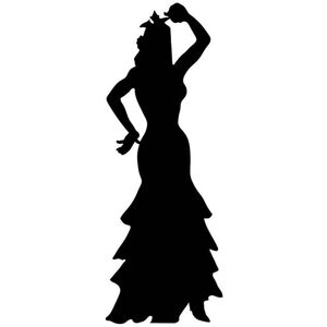 Star Cutouts Flamenco Dancer Silhouette - Decorative Wall Hanging Star Cutouts Flamenco Dancer Silhouette - Decorative Wall Hanging
