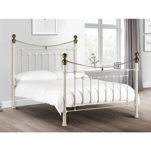 Julian Bowen Victoria King Size Ivory Brass Bed Frame Julian Bowen Victoria King Size Ivory Brass Bed Frame