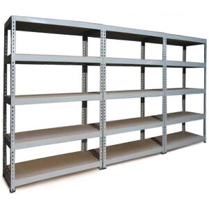 Monster Q-Rax Grey Shelving Units - 5 Tier Garage Storage Monster Q-Rax Grey Shelving Units - 5 Tier Garage Storage