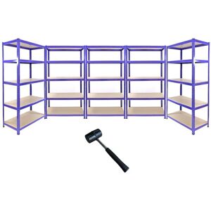 Monster Racking Blaue T-Rax Regale - 5 Stück, Schwerlast, 900x450x1800mm Monster Racking Blaue T-Rax Regale - 5 Stück, Schwerlast, 900x450x1800mm