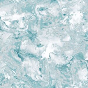 Muriva Elixir Liquid Marble Effect Wallpaper Teal Silver Metallic Swirls - Wallpaper Muriva Elixir Liquid Marble Effect Wallpaper Teal Silver Metallic Swirls - Wallpaper