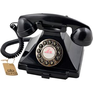 Téléphone rétro vintage GPO Carrington à boutons - Noir - Téléphone - Publicité Téléphone rétro vintage GPO Carrington à boutons - Noir - Téléphone - Publicité