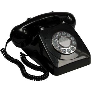 GPO Retro GPO746BLK Teléfono de escritorio con botones - Negro - Teléfono GPO Retro GPO746BLK Teléfono de escritorio con botones - Negro - Teléfono