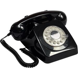 GPO Retro GPO746WIVR 746 Black Rotary Telephone - Analog GPO Retro GPO746WIVR 746 Black Rotary Telephone - Analog