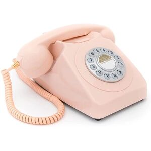 GPO Rose 746 Téléphone Fixe à Bouton Poussoir - Style Rétro - Publicité GPO Rose 746 Téléphone Fixe à Bouton Poussoir - Style Rétro - Publicité