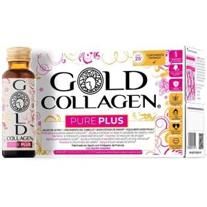 Gold Collagen Pure Plus - Suplemento de Colágeno para Piel, Cabello, Uñas - 10 Frascos de 5ml Gold Collagen Pure Plus - Suplemento de Colágeno para Piel, Cabello, Uñas - 10 Frascos de 5ml