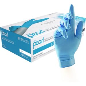 Unigloves Blue Pearl Medical Exam Gloves - Medium - Blue Unigloves Blue Pearl Medical Exam Gloves - Medium - Blue