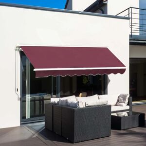 HOMCOM Outsunny 3x2.5m Red Waterproof Retractable Awning - Awning HOMCOM Outsunny 3x2.5m Red Waterproof Retractable Awning - Awning