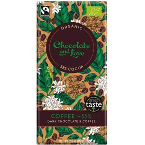 Chocolate and Love Økologisk/Fairtrade mørk sjokolade med kaffe - 80g Chocolate and Love Økologisk/Fairtrade mørk sjokolade med kaffe - 80g