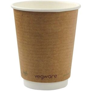 Vegware 8oz Double Wall Kraft Brown Cup - Coffee Cup Vegware 8oz Double Wall Kraft Brown Cup - Coffee Cup