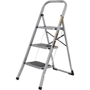 Tough Master 3 Step Ladder Foldable Steel Non-Slip - Ladder Tough Master 3 Step Ladder Foldable Steel Non-Slip - Ladder