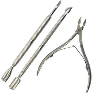 Kit de cuidados com unhas de aço inoxidável Trixes - 3 peças Kit de cuidados com unhas de aço inoxidável Trixes - 3 peças