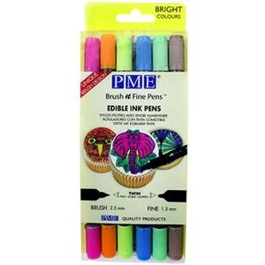 PME - Brush & Fine Pen Set - Blue Brown - 6 pack - Pen Set PME - Brush & Fine Pen Set - Blue Brown - 6 pack - Pen Set