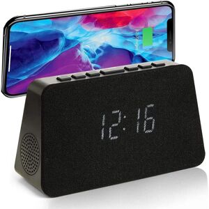 Grouptronics GTQ-RENEW Wireless Charging Alarm Clock Radio - Black Grouptronics GTQ-RENEW Wireless Charging Alarm Clock Radio - Black