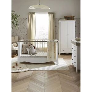 CuddleCo Clara 3 Piece Nursery Furniture Set - White & Ash CuddleCo Clara 3 Piece Nursery Furniture Set - White & Ash