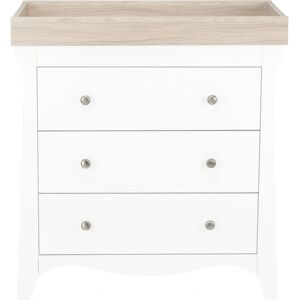 CuddleCo Clara 3 Drawer Dresser & Changer - White & Ash CuddleCo Clara 3 Drawer Dresser & Changer - White & Ash