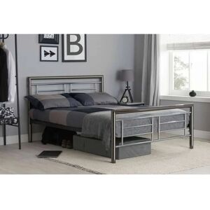 Birlea Montana Black Nickel Double Bed Frame - Bed Frame Birlea Montana Black Nickel Double Bed Frame - Bed Frame
