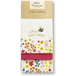 Ensemble de 3 torchons Bee Happy - Torchons - Publicité Ensemble de 3 torchons Bee Happy - Torchons - Publicité
