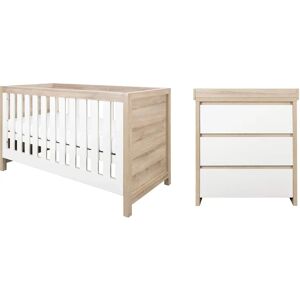 Tutti Bambini White and Oak Modena Room Set - Cot Bed & Chest Tutti Bambini White and Oak Modena Room Set - Cot Bed & Chest