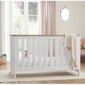 Tutti Bambini Verona Cot Bed - White/Oak - Cot Bed Tutti Bambini Verona Cot Bed - White/Oak - Cot Bed