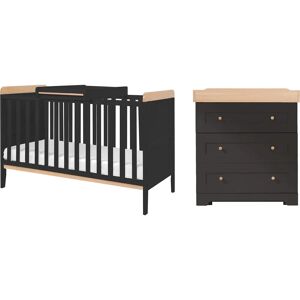 Tutti Bambini Rio 3 Piece Room Set - Slate Grey & Oak - Baby Furniture Tutti Bambini Rio 3 Piece Room Set - Slate Grey & Oak - Baby Furniture