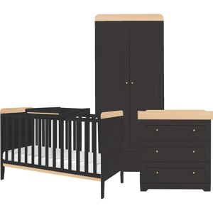 Tutti Bambini Rio Slate Grey & Oak 4 Piece Room Set - Baby Furniture Tutti Bambini Rio Slate Grey & Oak 4 Piece Room Set - Baby Furniture