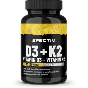 Efectiv Nutrition Vitamin D3 with Vitamin K2 - 60 caps Efectiv Nutrition Vitamin D3 with Vitamin K2 - 60 caps