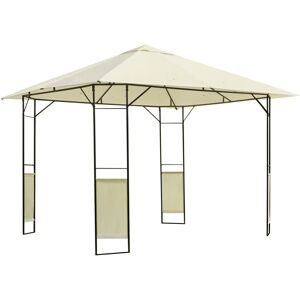 Outsunny 3x3m Garden Metal Gazebo - Water-resistant Canopy - Cream Outsunny 3x3m Garden Metal Gazebo - Water-resistant Canopy - Cream