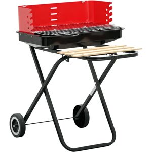 Outsunny Red/Black Foldable Charcoal BBQ Grill - Barbecue Grill Outsunny Red/Black Foldable Charcoal BBQ Grill - Barbecue Grill
