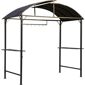 Outsunny Metal BBQ Gazebo - Black - Garden Patio Shelter Outsunny Metal BBQ Gazebo - Black - Garden Patio Shelter