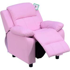 HOMCOM Pink Kids Recliner - Childrens Armchair for Gaming & Relaxation HOMCOM Pink Kids Recliner - Childrens Armchair for Gaming & Relaxation