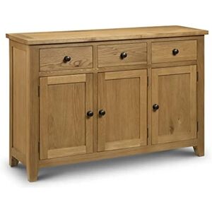 Julian Bowen Astoria Waxed Oak Wooden 3 Door 3 Drawer Sideboard - Sideboard Julian Bowen Astoria Waxed Oak Wooden 3 Door 3 Drawer Sideboard - Sideboard