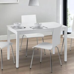 Julian Bowen Taku White Dining Table - Modern & Versatile Julian Bowen Taku White Dining Table - Modern & Versatile