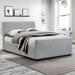 Julian Bowen Capri 5ft King Size Light Grey Fabric 2 Drawer Bed Frame - Bed Frame Julian Bowen Capri 5ft King Size Light Grey Fabric 2 Drawer Bed Frame - Bed Frame
